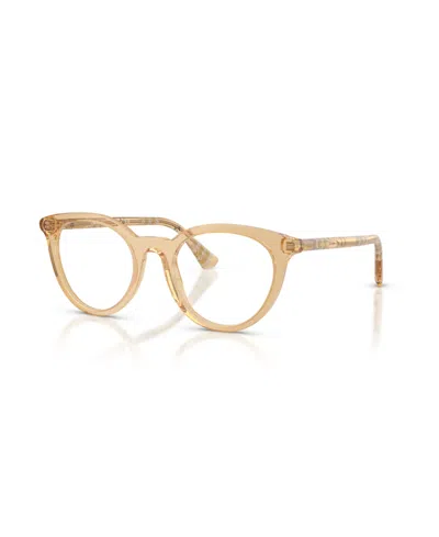 Burberry Women's Round Eyeglasses, Be2429 In Gold