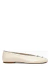 Burberry Sadler Ballerina With Light Beige Leather Zip Women In Transparent