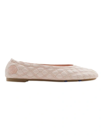 Burberry Women's Sadler Quilted Leather Ballerina Flats In Baby Neon