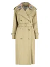 Burberry Check Collar Long Castleford Trench Coat Clothing