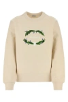 Burberry Crew Neck Cotton Blend Sweatshirt In Brown