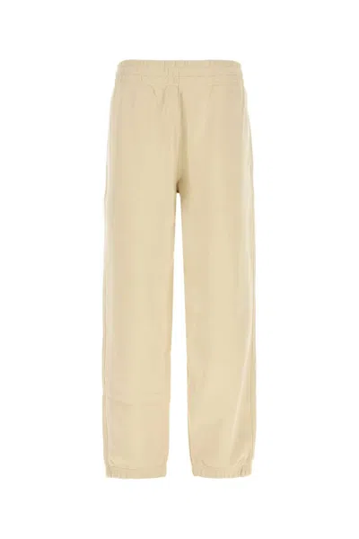 Burberry Cotton Joggers In Neutral