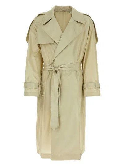 Burberry Women's Sand Silk Trench Coat