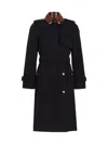 Burberry Women's Sandridge Belted Trench Coat In Black