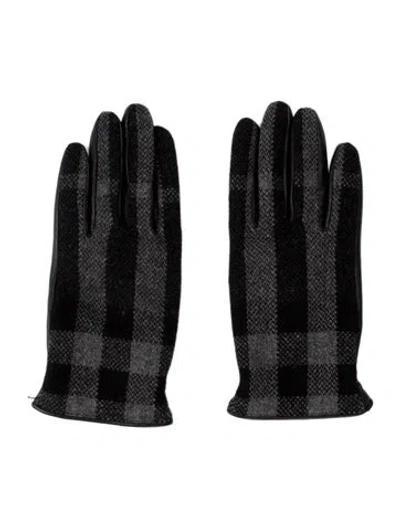 Pre-owned Burberry Women's Sheep Leather Gloves In Black