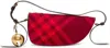 Burberry Mini Shield Check-pattern Shoulder Bag In Red