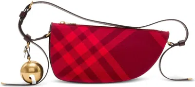 Burberry Women's Shield Mini Shoulder Bag In Red