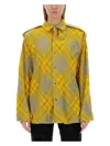 Burberry Shirt With Check Pattern In Yellow