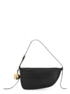 Burberry Curved Shape Gold-tone Hardware Shoulder Bag In Black