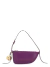 Burberry Ekd Nappa Leather Mini Sheild Sling Bag In Purple