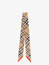 Burberry Silk Bandeau Featuring Check Motif In Brown