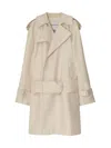 BURBERRY WOMEN'S SILK-BLEND BELTED TRENCH COAT