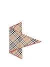 Burberry Check Silk Scarf Scarves And Foulards Multicolor In Multi
