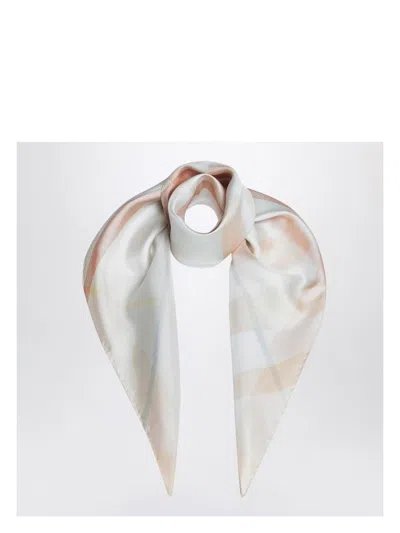 BURBERRY WOMEN'S SILK SCARF WATERCOLOR EFFECT CHECK