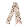 Burberry Plaid Pattern Nutmeg Scarf With Elegant Pointed Ends