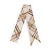 Burberry Plaid Pattern Nutmeg Scarf With Elegant Pointed Ends