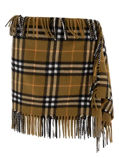 Burberry Women's Skirt With Decorative Buckle In Green
