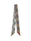 Burberry Women Slim Silk Scarf In Multi