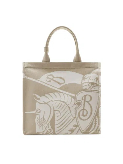 Burberry Small Equestrian Knight Tote Bag In Hunter Ip Pattern