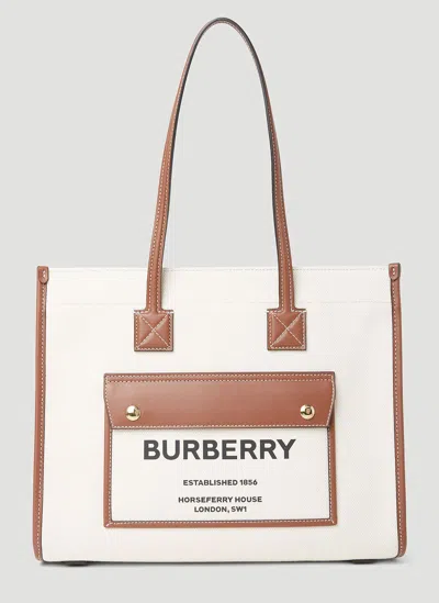 Burberry Small Freya Tote Bag Female Naturalfemale In Multicolor