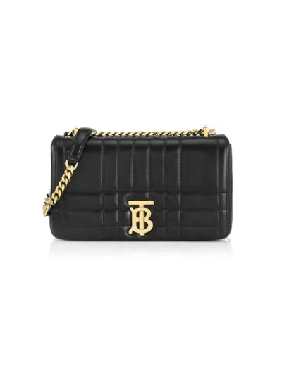 Burberry Women's Small Lola Quilted Leather Shoulder Bag In Black