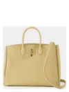 Burberry Mini Rocking Horse Shopper Handbag In Beige