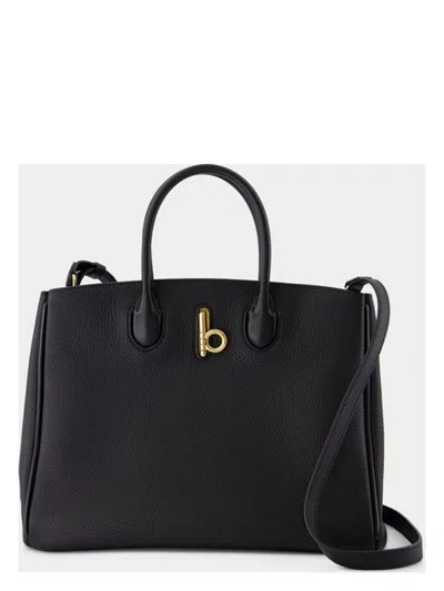 Burberry Small Rocking Horse Shopper Bag In Black