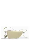 Burberry Pastel Green Leather Knight Small Shoulder Bag In Nude