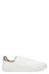 Burberry Low Top Sneakers Contrast Heel Detail Rubber Sole In White