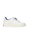 Burberry Women's Sneakers White Leather/electric Blue In White