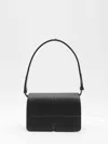 Burberry Womens Black Snip Logo-embellished Leather Shoulder Bag In Black