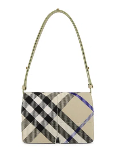 BURBERRY WOMEN'S SNIP CHECK JACQUARD SHOULDER BAG