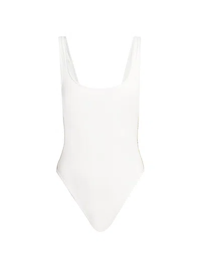 Burberry Women's Sorcha One-piece Swimsuit In Chalk