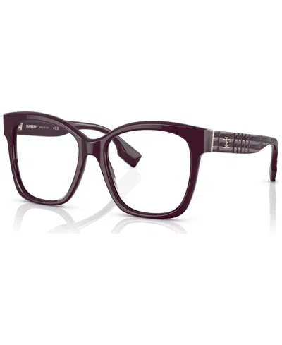 Burberry Women's Square Eyeglasses, Be236353-o In Bordeaux