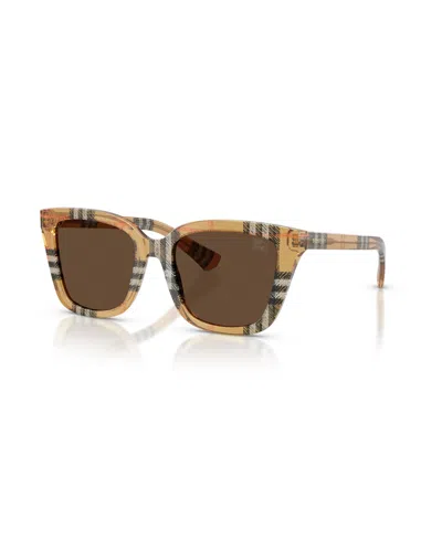 Burberry Women's Square Sunglasses, Be4487 In Brown