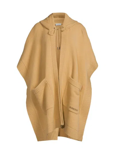 Burberry Women's St. Rosie Wool-cashmere Cape In Sand