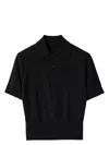 Burberry Cotton Blend Polo Shirt In Black