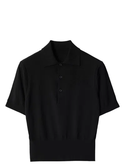 BURBERRY WOMEN'S STRETCH COTTON POLO SHIRT