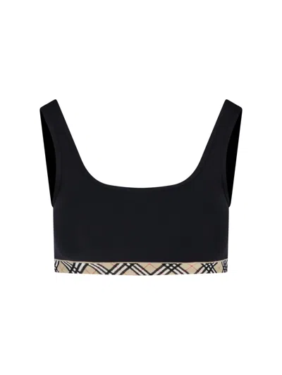 Burberry Women's Stretch Nylon Mini Dress In Black