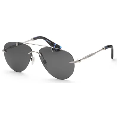 Burberry Dark Grey Pilot Ladies Sunglasses Be3151 110987 60 In Metallic