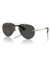 Burberry Dark Grey Pilot Ladies Sunglasses Be3151 110987 60 In Light Gold