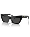 Burberry Dark Grey Cat Eye Ladies Sunglasses Be4420u 300187 55 In Black