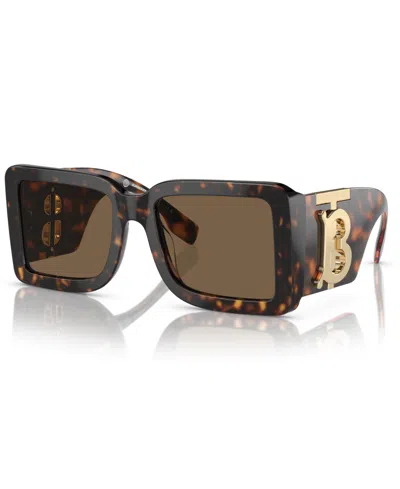 Burberry Square Acetate Sunglasses In Brown