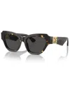 Burberry Beveled Acetate & Plastic Cat-eye Sunglasses In Drak Havana