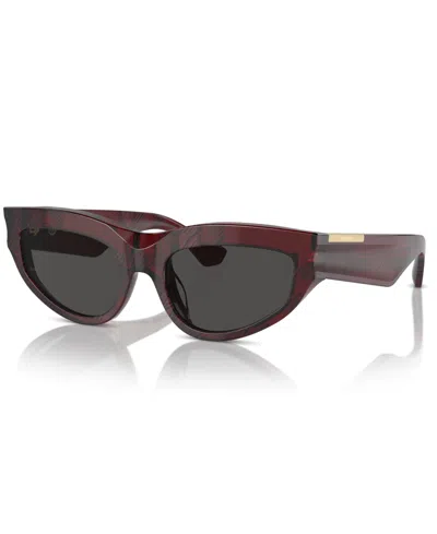 Burberry Dark Grey Cat Eye Ladies Sunglasses Be4425u 411587 55 In Red