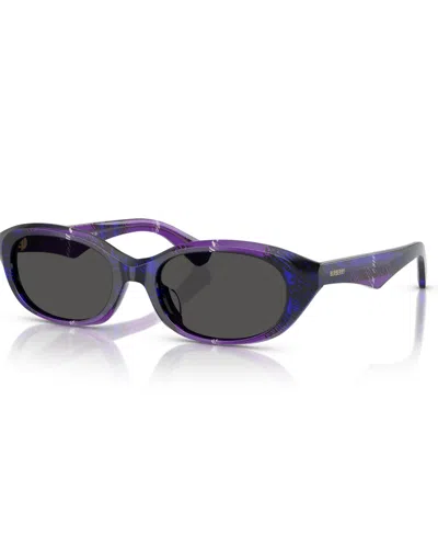 Burberry Women's Sunglasses Be4447d In Check Violet