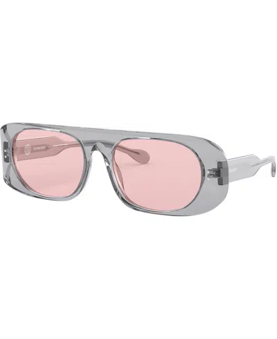 Burberry Women's Sunglasses In Transparent Grey,pink