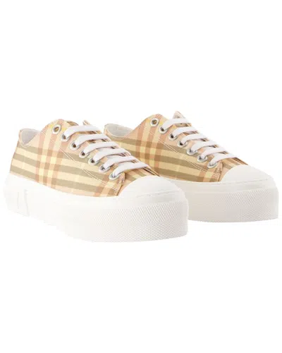 Pre-owned Burberry Women's Synthetic Lf Jack Low Sneaker (authentic Pre-loved) In Multi