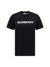Burberry Black T-shirt With Bold Logo Design In Black