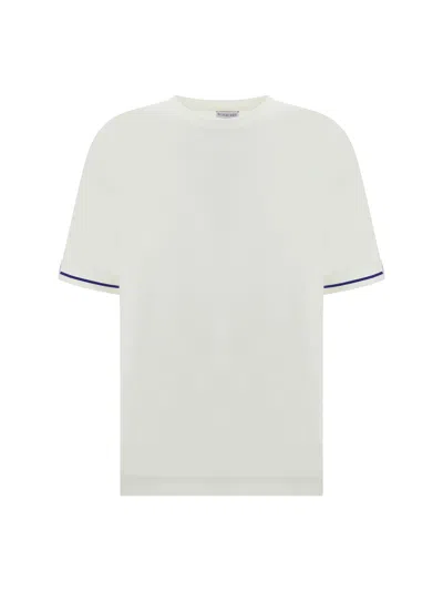 Burberry Logo Embroidered Crewneck T-shirt In White
